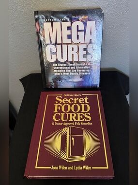 2 Hardcover Reference/Informational Books on Alternative Cures